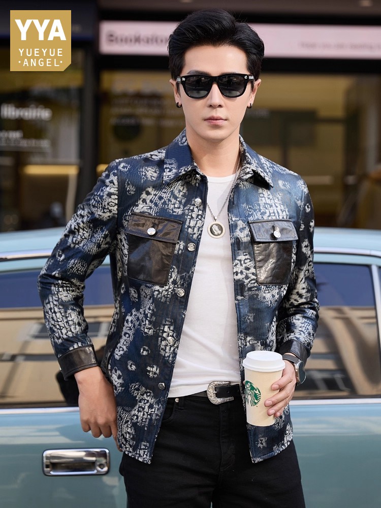 Street Fashion Jacket Men - Nueva moda de lujo con estampado