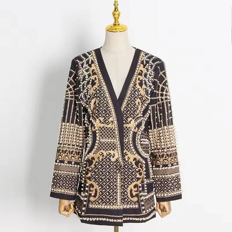 Street Fashion Taiwan - Chaqueta de Moda con Cuello en