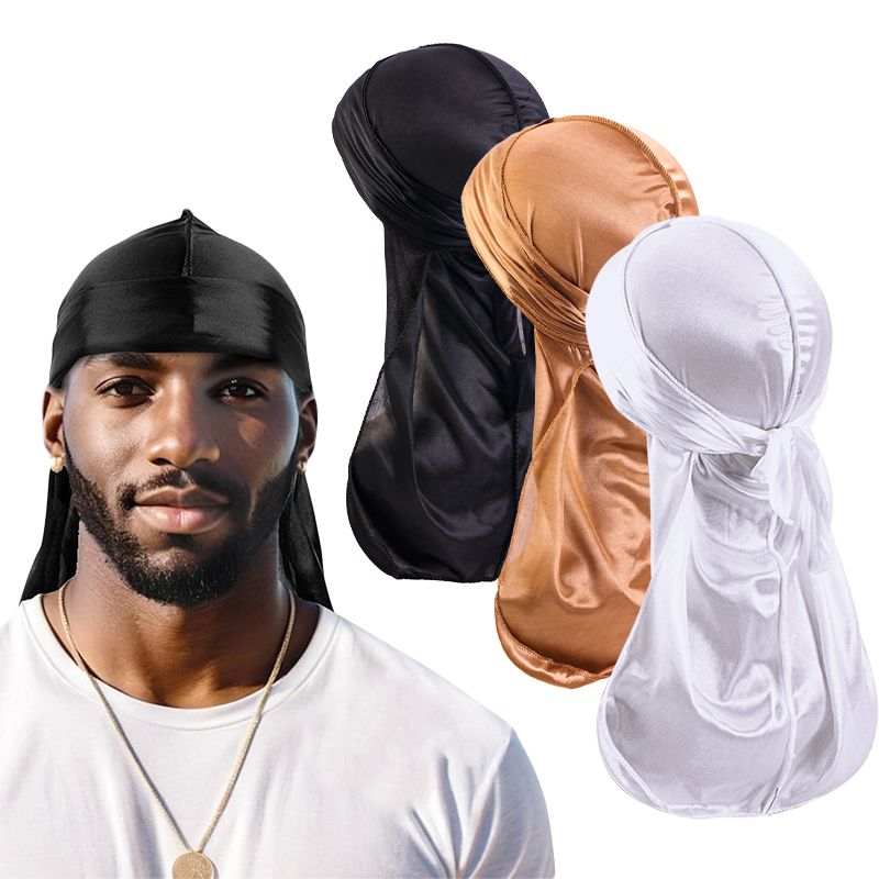 Street Fashion Hats - 3 unids/lote, pañuelos largos de satén