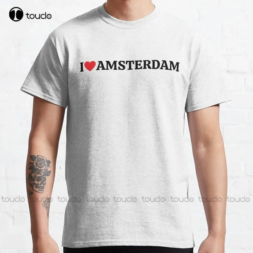 Street Fashion Amsterdam - Camiseta clásica con diseño de edificios