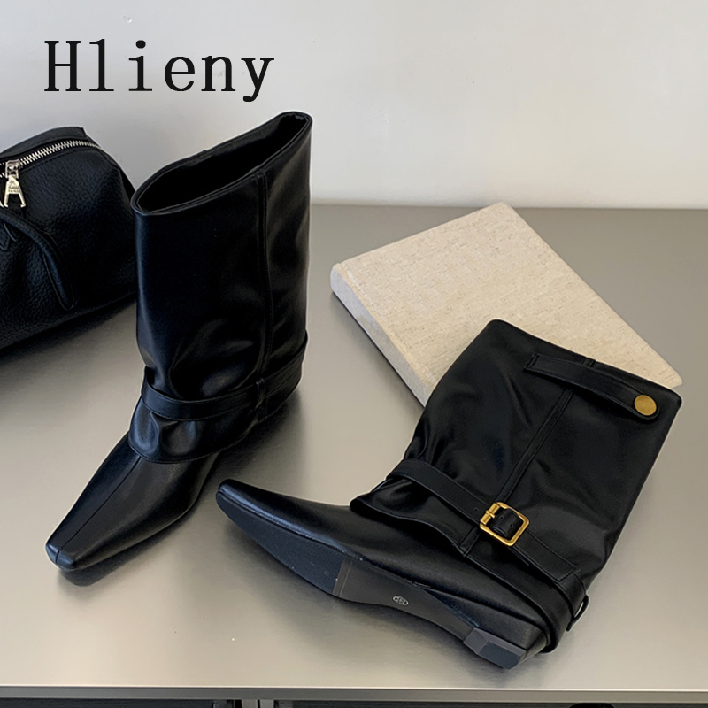 Street Fashion Female - Botines de Diseñador de Moda Hlieny