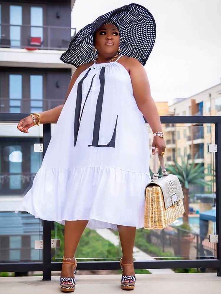 Street Fashion Plus Size - Vestido Casual de Verano para Mujer,
