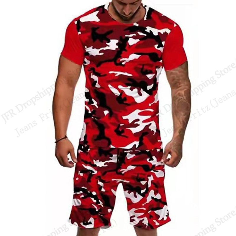 Camo Pattern Set - Conjunto de camiseta para hombre, conjunto