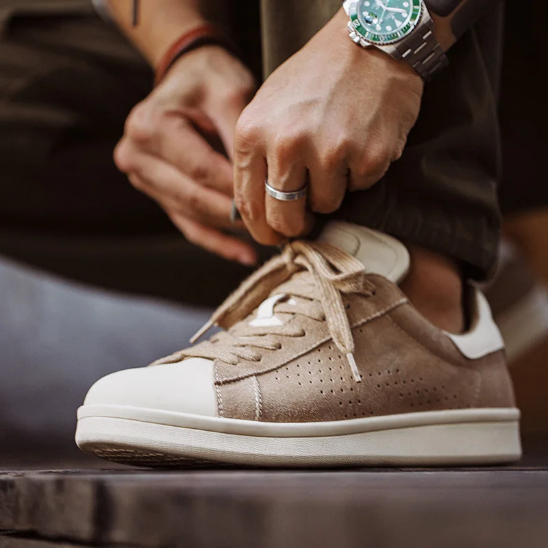 Mesh Top Layering - Zapatos Deportivos Vintage para Hombre Maden,