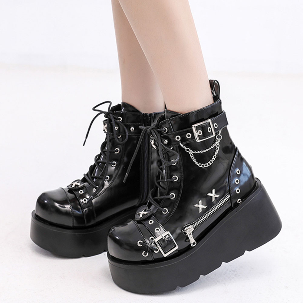 Street Fashion Female - Nuevos botines góticos con plataforma para