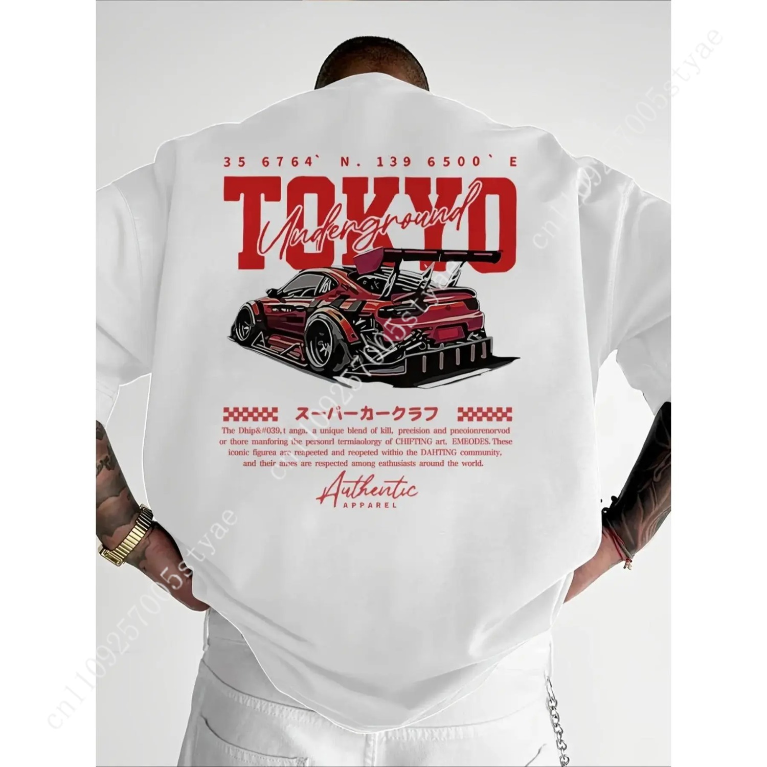 Camiseta de cuello redondo con - Street Fashion Tshirt reseña y precio