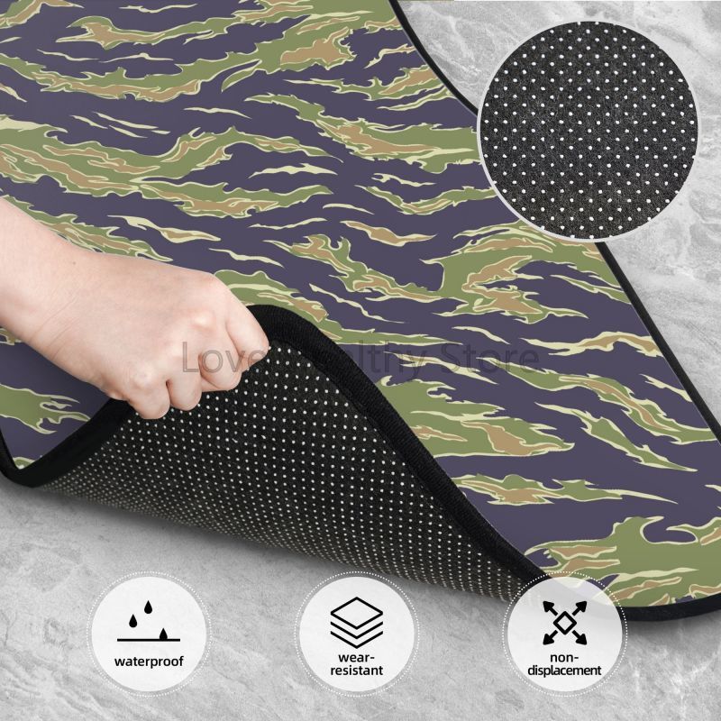 Juego de 4 alfombrillas para e - Camo Pattern Set reseña y precio