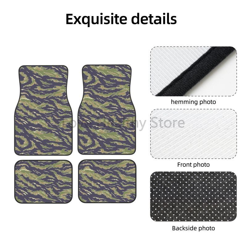 Juego de 4 alfombrillas para e - Camo Pattern Set reseña y precio