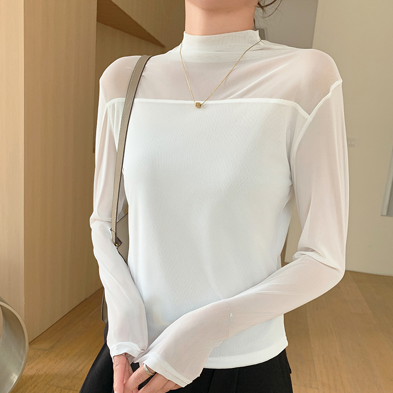 Top de malla transparente negr - Mesh Top Layering reseña y precio