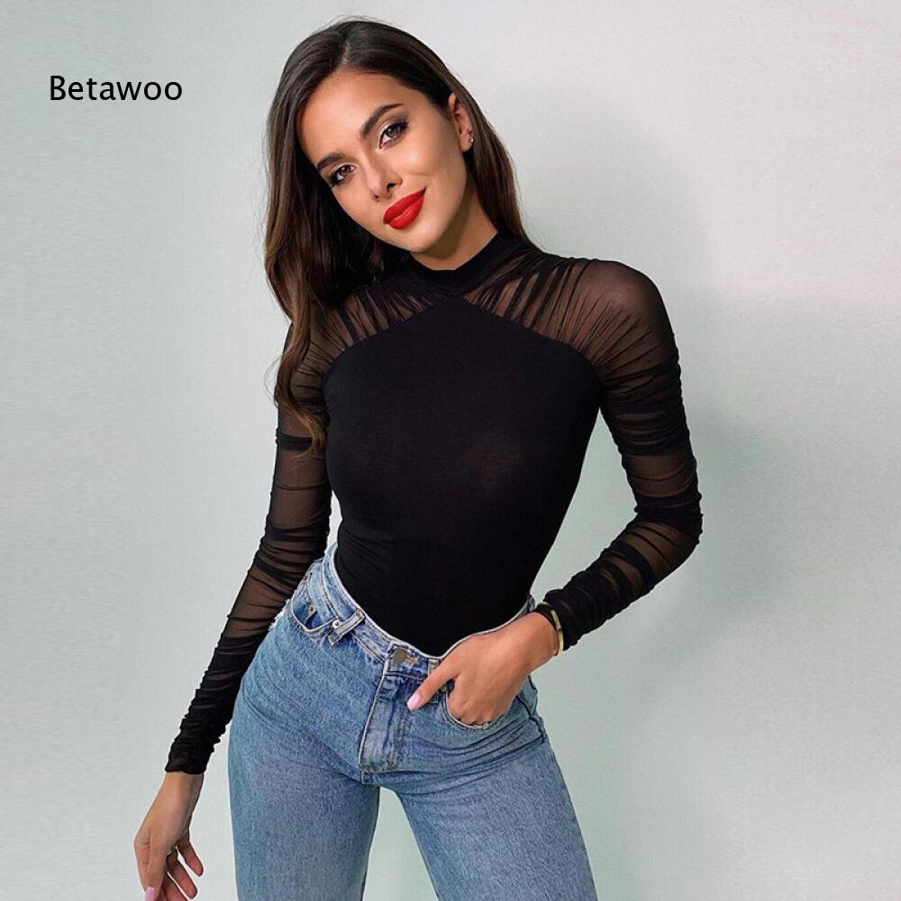 Body gótico negro sólido con m - Mesh Top Layering reseña y precio