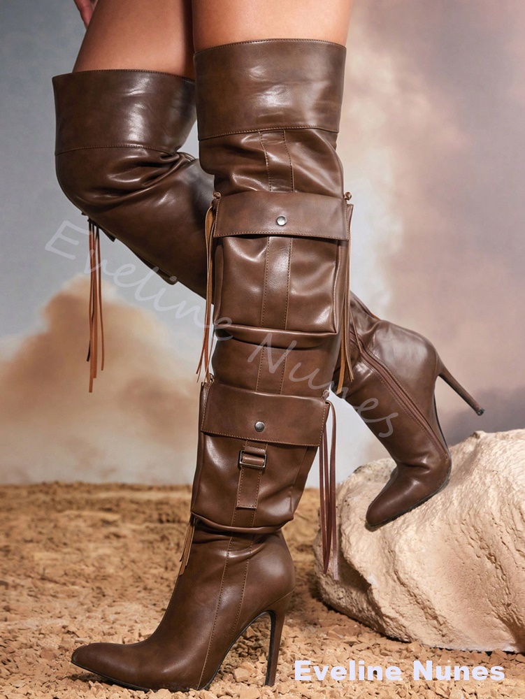 Botas por encima de la rodilla - Street Fashion Rome 2026 reseña y precio