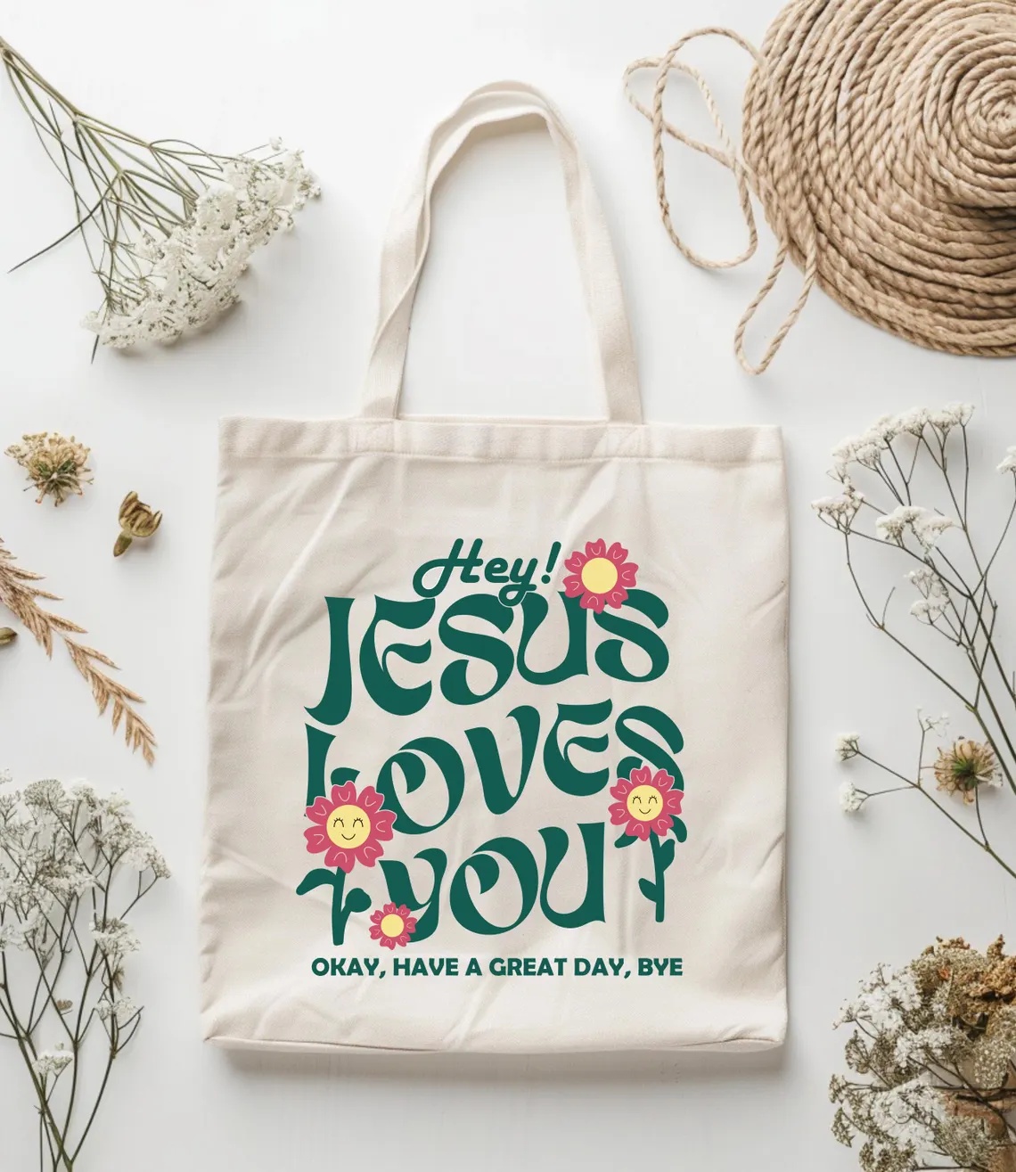 Jesús te ama el bolso de mano  - Tote Bag Canvas Print reseña y precio