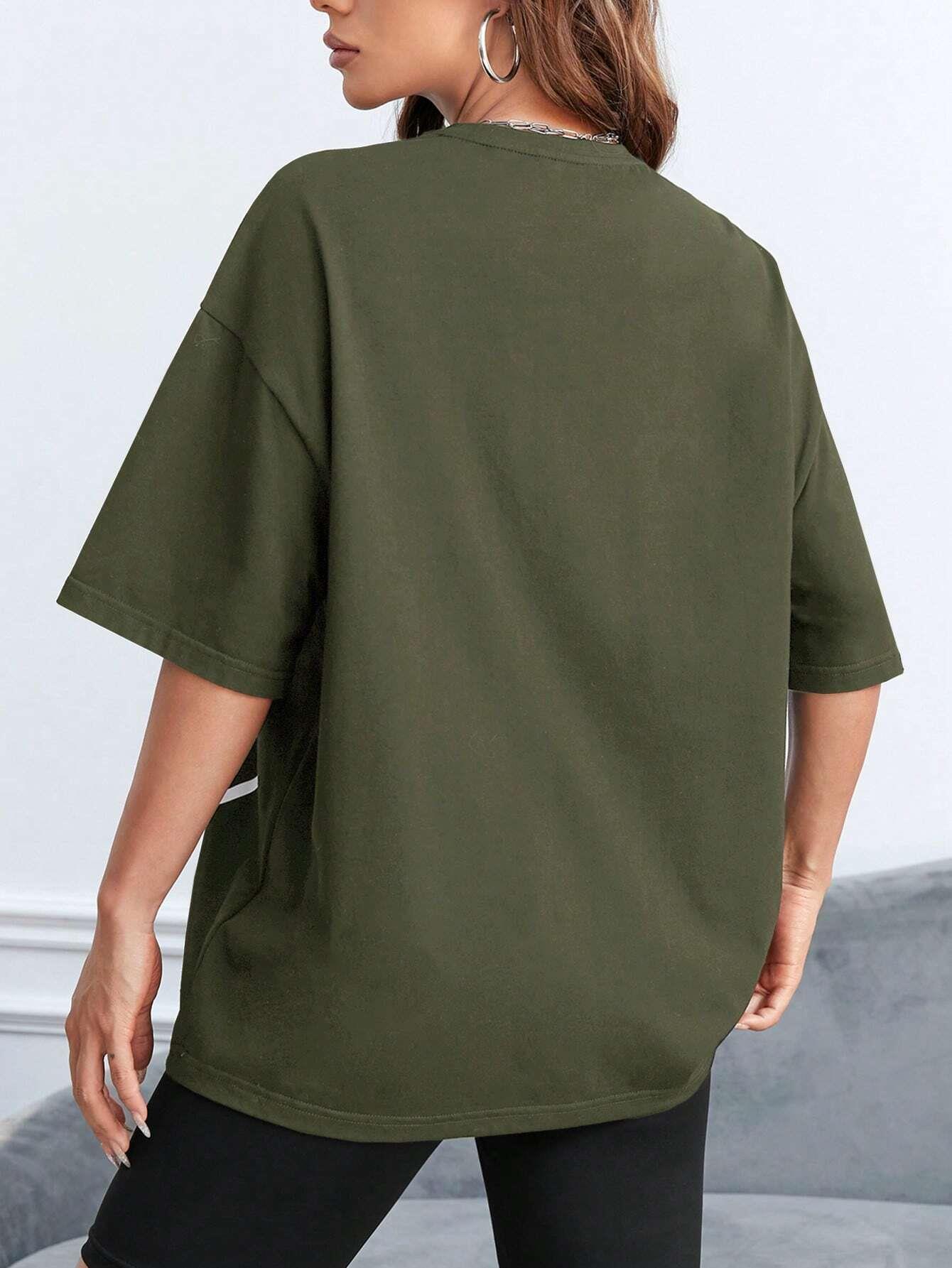Camiseta con estampado de letr - Street Fashion Los Angeles reseña y precio