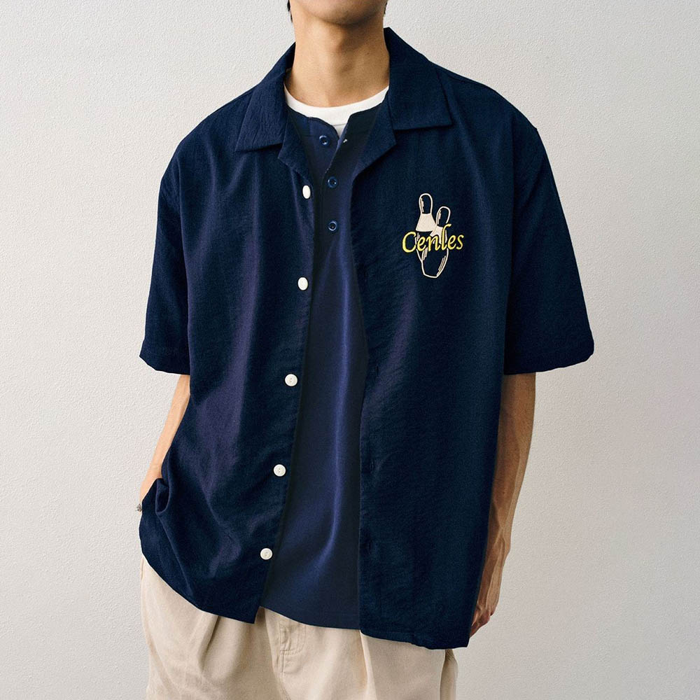 Camisa de manga corta bordada  - Street Fashion Trends 2025 reseña y precio