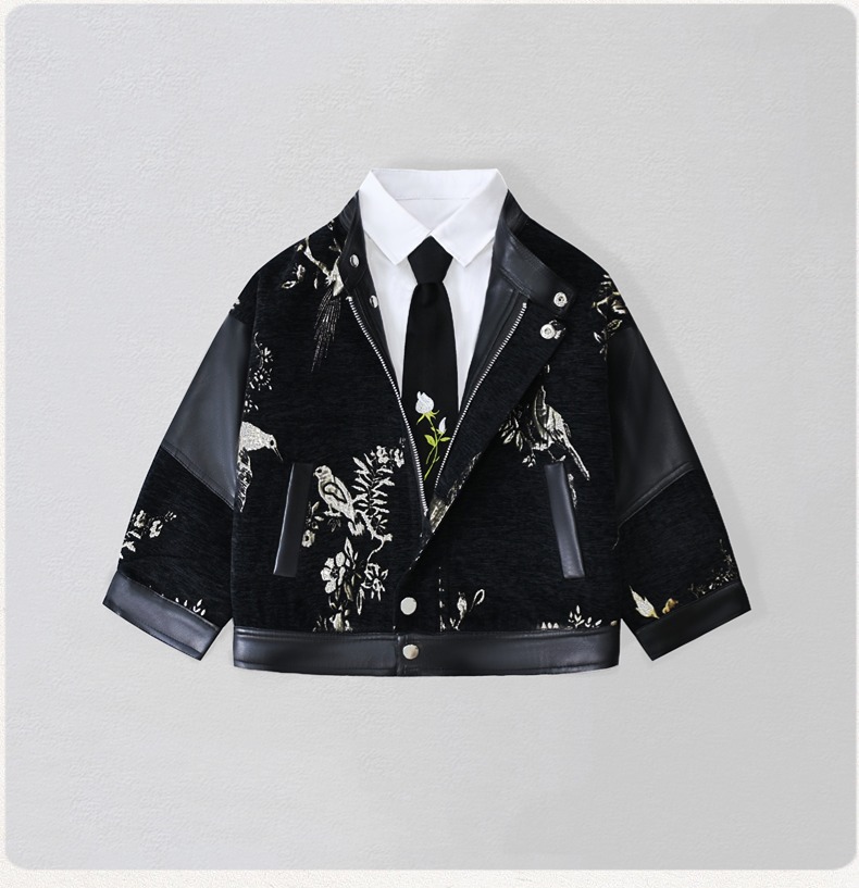 Chaqueta de cuero Pu con borda - Street Fashion Kids reseña y precio