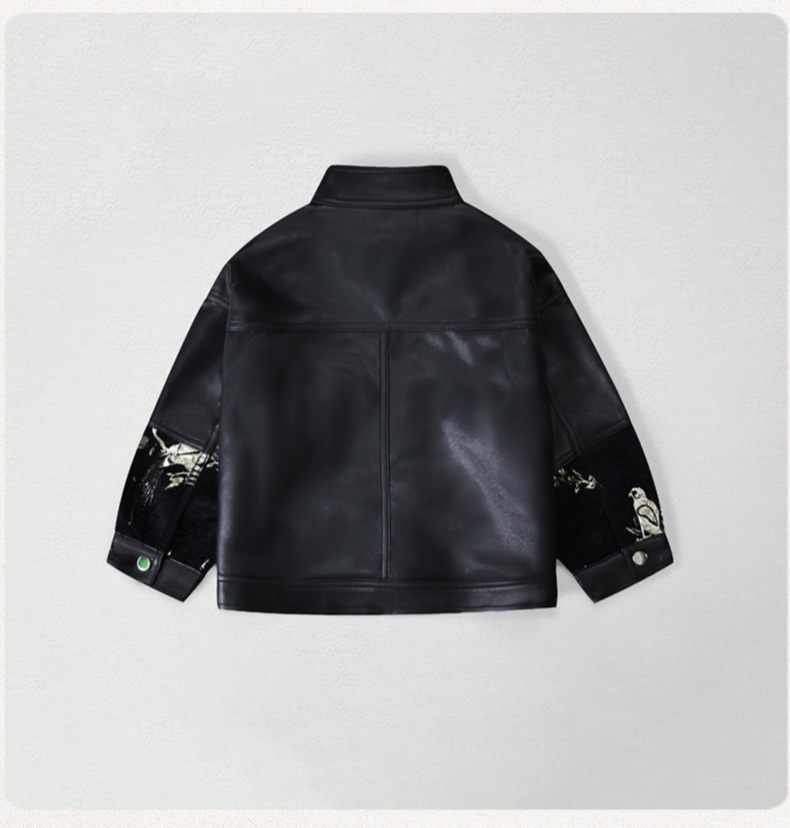 Chaqueta de cuero Pu con borda - Street Fashion Kids reseña y precio