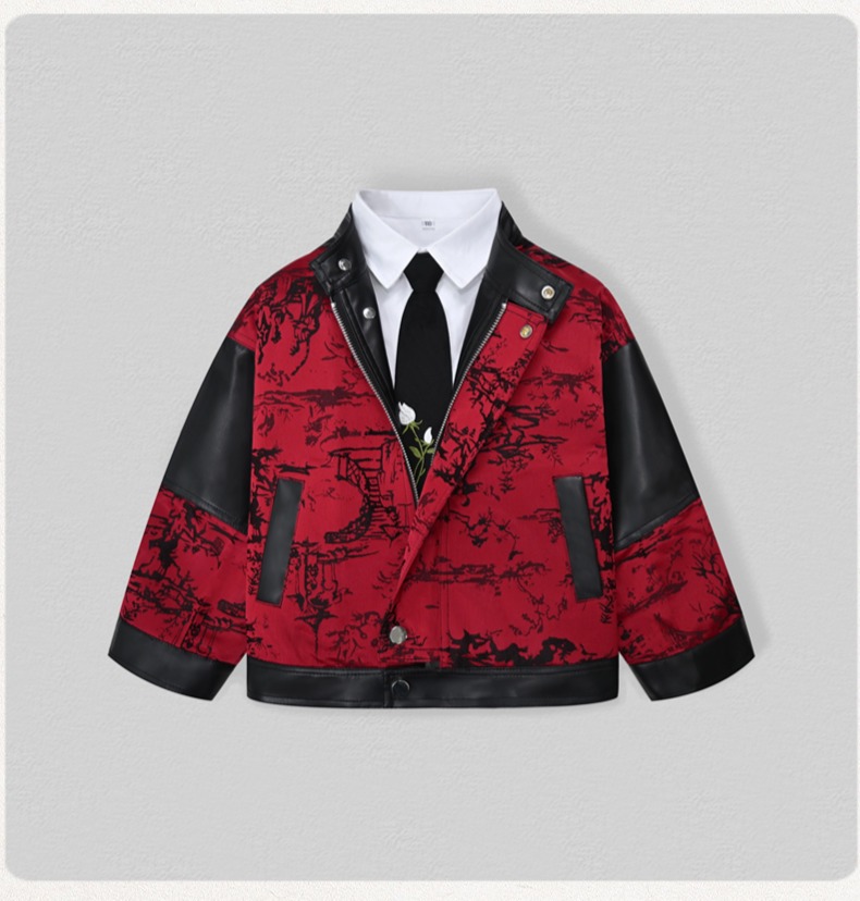 Chaqueta de cuero Pu con borda - Street Fashion Kids reseña y precio