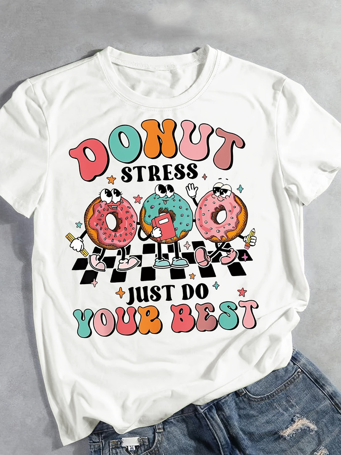 Camiseta con estampado de donu - Street Fashion Trends 2025 reseña y precio