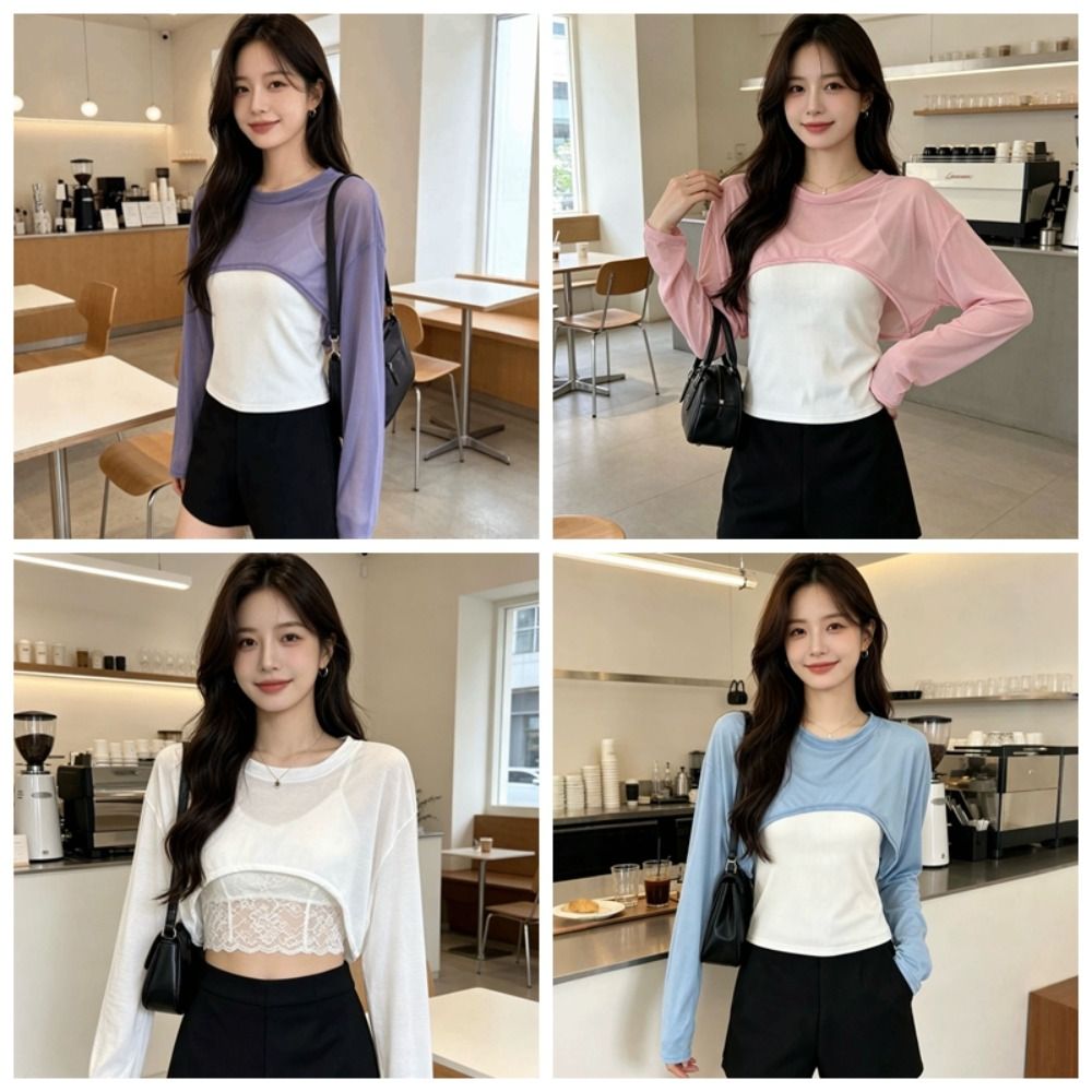 Cubrecamiseta Ligera de Malla  - Mesh Top Layering reseña y precio