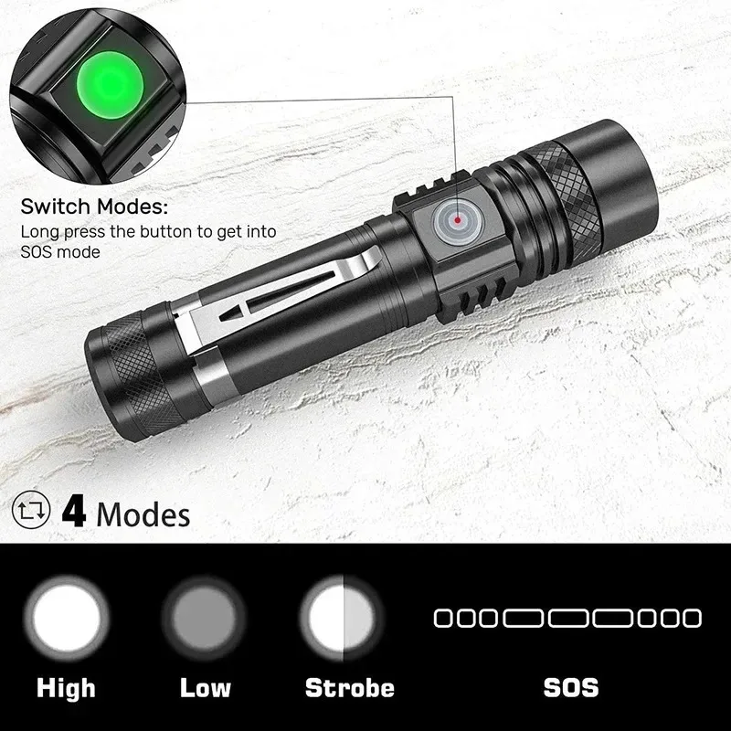 Linterna LED T6 Recargable, Li - Street Fashion Blog reseña y precio