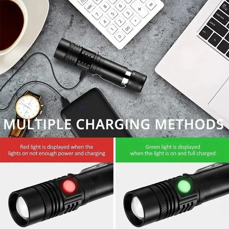 Linterna LED T6 Recargable, Li - Street Fashion Blog reseña y precio