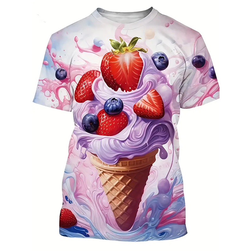Ice Cream Color Fashion T-shir - Street Fashion Trends 2025 reseña y precio