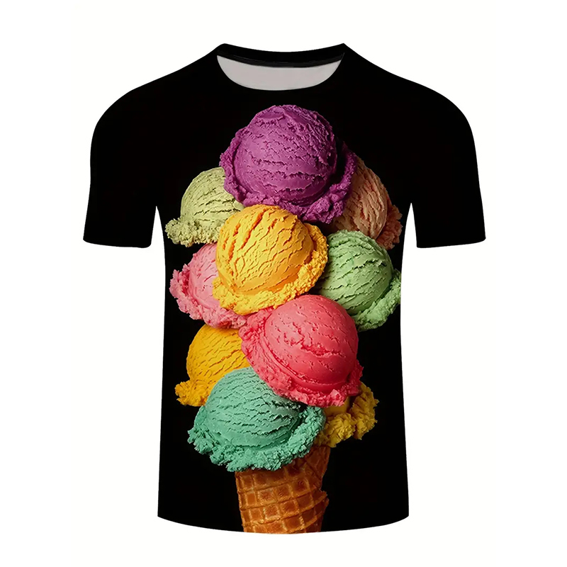 Ice Cream Color Fashion T-shir - Street Fashion Trends 2025 reseña y precio