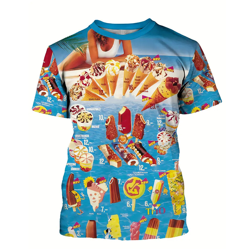 Ice Cream Color Fashion T-shir - Street Fashion Trends 2025 reseña y precio