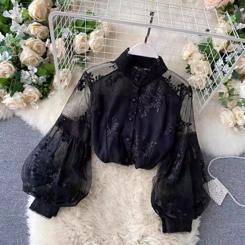 Blusa de encaje de malla Vinta - Mesh Top Layering reseña y precio