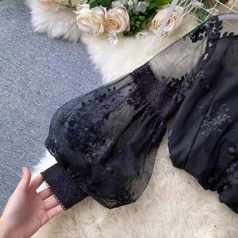 Blusa de encaje de malla Vinta - Mesh Top Layering reseña y precio