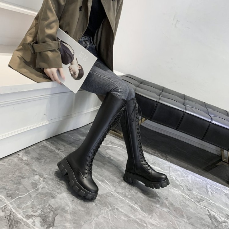Botas altas de mujer con cordo - Street Fashion Female reseña y precio