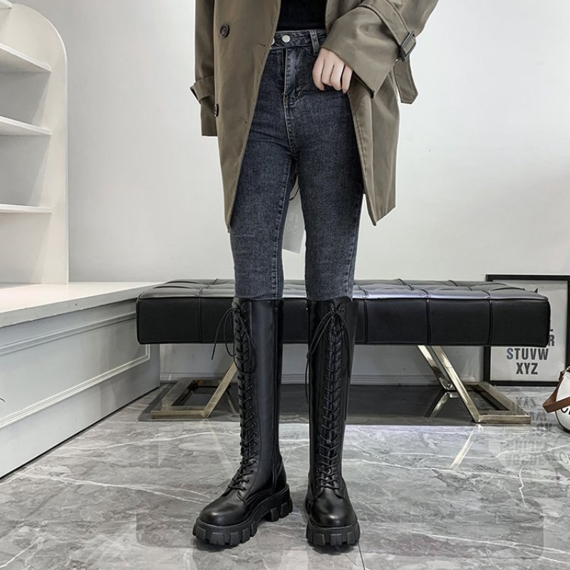 Botas altas de mujer con cordo - Street Fashion Female reseña y precio