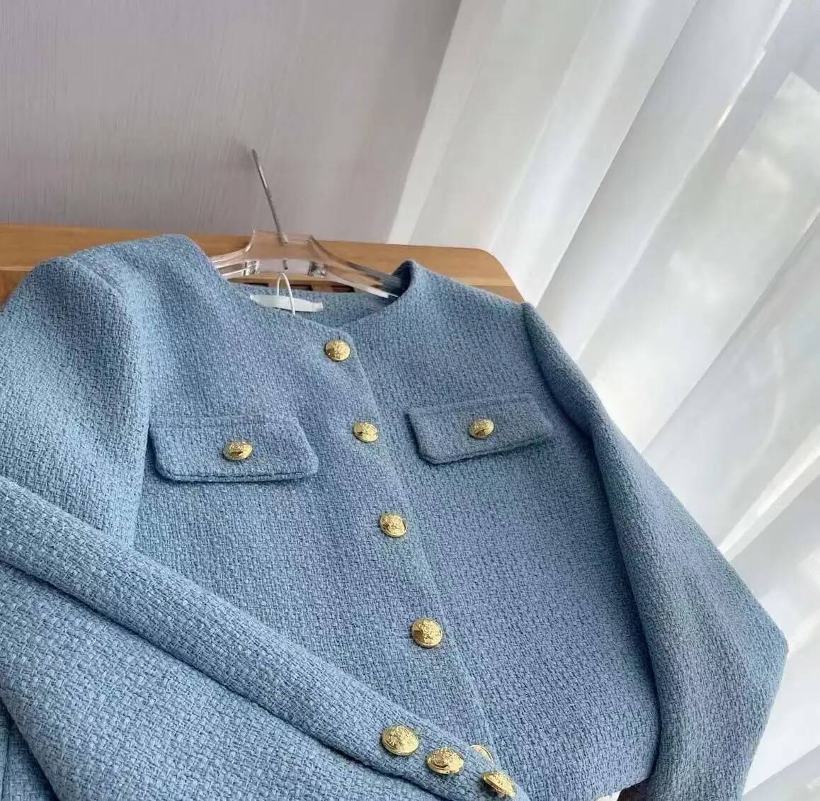 Chaqueta de Tweed a Cuadros co - Street Fashion Taiwan reseña y precio
